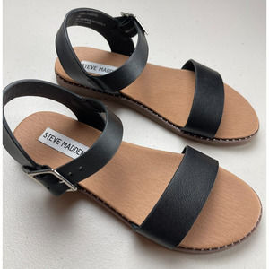 Steve Madden Womens Tesa Slingback Black Sandals Size US 5 with Shoebox